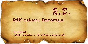 Ráczkevi Dorottya névjegykártya