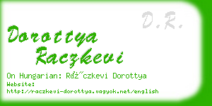 dorottya raczkevi business card